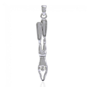 Descending Freediver Sterling Silver Pendant TPD5011 - Jewelry